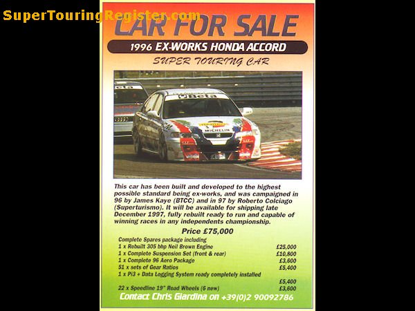 Touring Car Worldwide magazine, Nov 1997